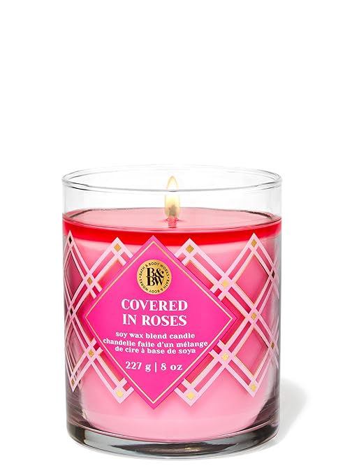 Bath & Body Works Covered in Roses Single Wick Candle