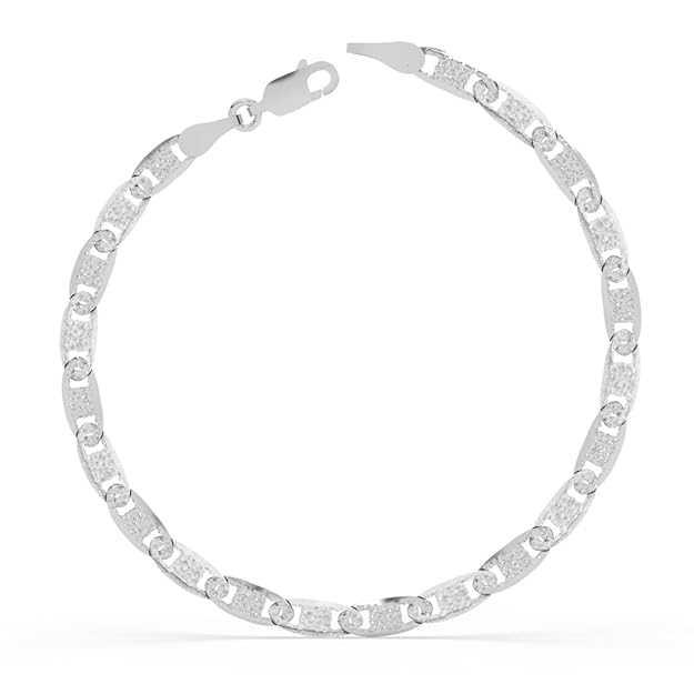 Clara Pure 925 Sterling Silver Designer Men Bracelet in 8 inches | Gift for Men and Boys| With Certificate of Authenticity and 925 Stamp