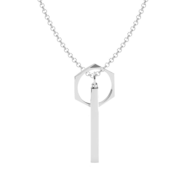 Clara Pure 925 Sterling Silver Rupert Men Pendant Necklace | With or Without Chain | Gift for Men & Boys |Platinum Plated