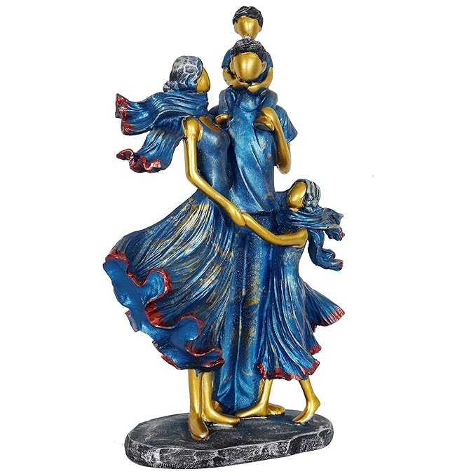 ZART Polyresin Family Couple Showpiece for Home Decor for Couple Gifts Item