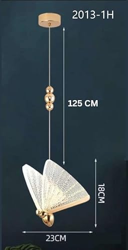 swanart FlutterShine Butterfly Pendant Light - Whimsical Design, Ambient Lighting for Bedroom, Living Room, Café, Kitchen Island, Balcony with Inbuilt LED Chip