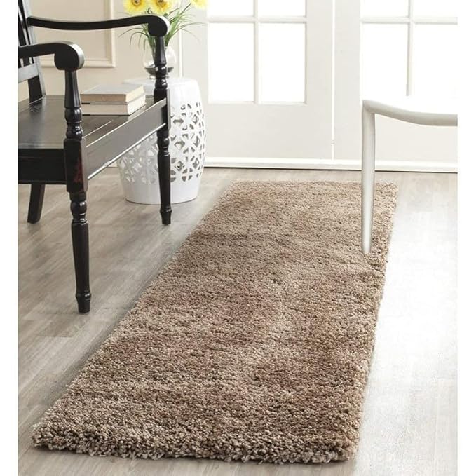 Premium Shaggy Floor Carpet – Ultra Soft Fluffy Rug for Living Room, Bedroom & Bedside | Modern Plush Area Carpet for Home [2x5 Feet, Beige]