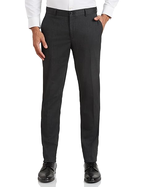 Amazon Brand - Symbol Men's Stretchable Formal Pants | Trousers (Slim Fit)