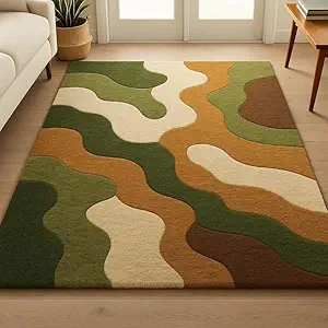 Handmade Wool Collection Home and Decor Carpet for Living Room. Bedroom. Hall Size 4 x 6 feet (120X180 Cm) Multi K113