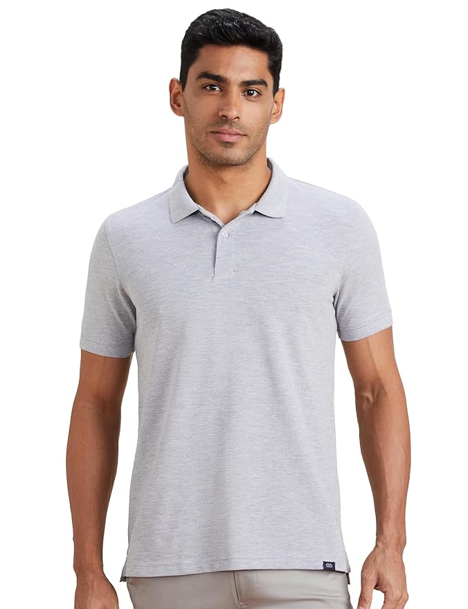 Amazon Brand - Symbol Men's Cotton Rich Solid Polo Tshirt | Collar Tshirts | Half Sleeves | Plain-Regular Fit (Available in Plus Sizes and Combo Pack of 2)