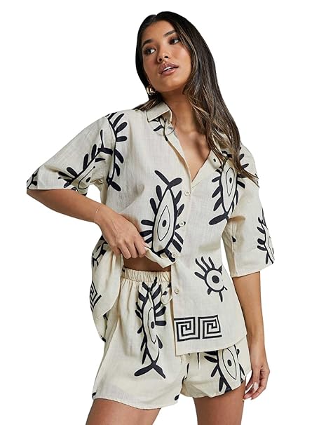 Leriya Fashion Women's Rayon Co-ord Set Stylish | Summer Pajama Set For Women & Girl for Beach & Holiday Look | Night Suit| Summer Vacations Printed Pyjama Set for Goa Beach Outfits