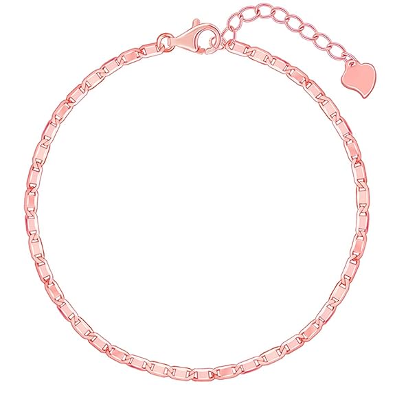 GIVA 925 Silver Rose Gold Classic Shine Bracelet, Adjustable | Gifts for Women and Girls | With Certificate of Authenticity and 925 Stamp | 6 Months Warranty