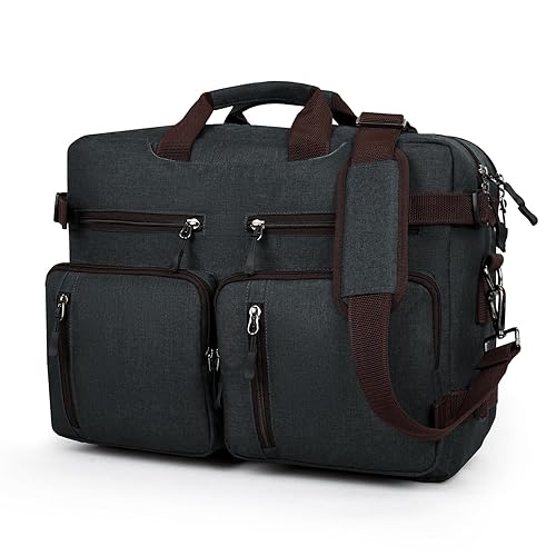 FATMUG Laptop Messenger Bag For Men -Convertible Large Backpack For Office And Travel -Oxford Fabric