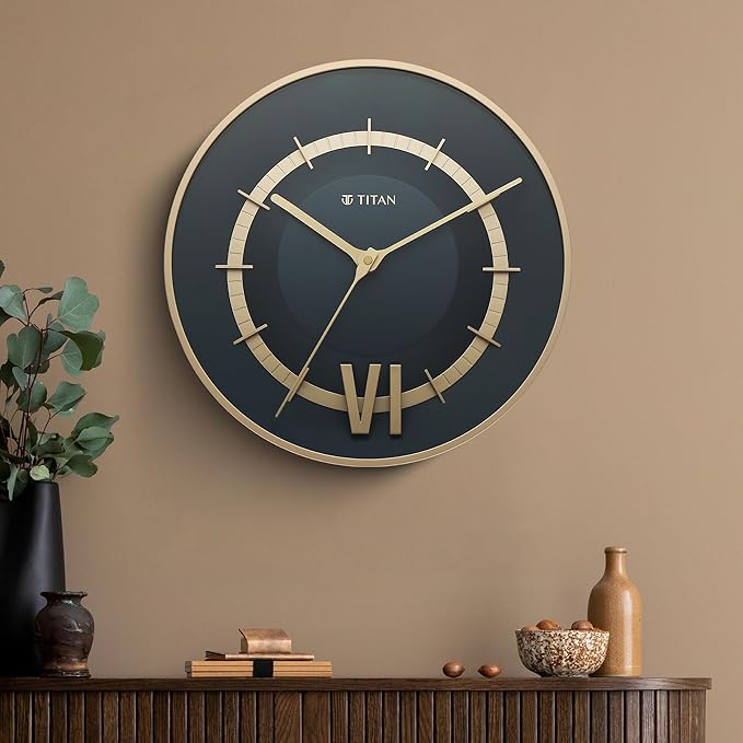 Titan Taper Series Wall Clock - Mettalic Blue - W0087PA02