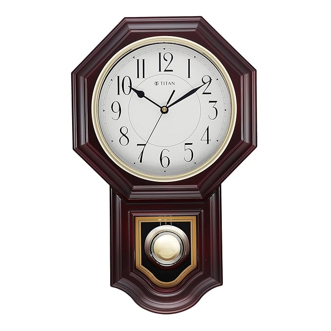 Titan Classic Brown Colour Pendulum Clock with a Westminster Chime (Large)