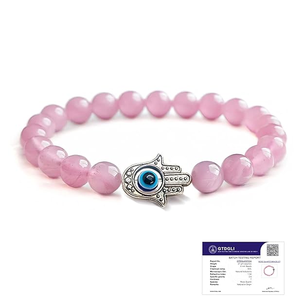 Astrotalk Ultimate Love Attraction Bracelet | Rose quartz bracelet for women | Certificate of Authenticity | Beautifully Crafted with Healing Crystals | Valentine Gift for Girlfriend & Boyfriend