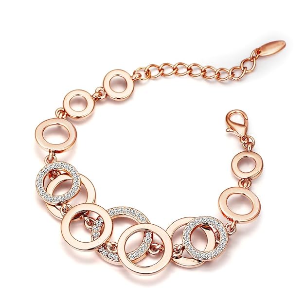 YouBella Jewellery Sets for Women Crystal Studded Necklace Jewellery set Bracelet with Earrings For Girls/Women