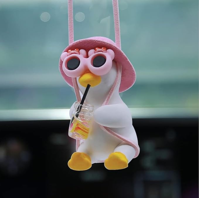 VRB Dec Plastic 1 Set of Car Dashboard Decoration Items/car Decor Accessories for Dashboard,Miniature Toys,Car Dashboard Interior Decoration Accessories for Car(Hanging Car Decor Pink - 1 Set)