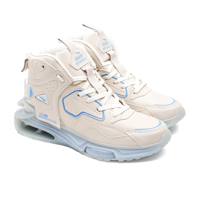 ASIAN Basket-11 Men’s Mid-Top Sneakers with Full TPU Sole, Dual-Pillar Bounce Cushioning, Memory Foam Shoes, Premium Design and Arch Support for Sports