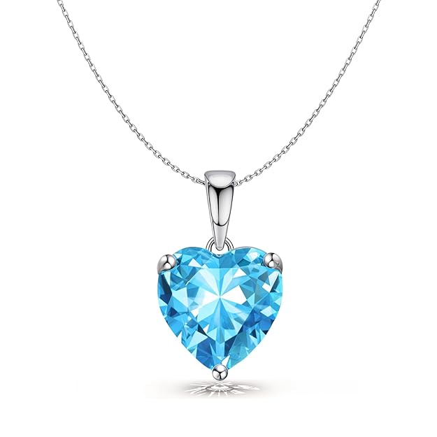 HighSpark 925 Silver Solitaire Heart Pendant with Chain For Women | 92.5 Sterling Silver & Diamond like Brilliance Sparkling Zirconia for that Stunning Shine | Lovely Gift