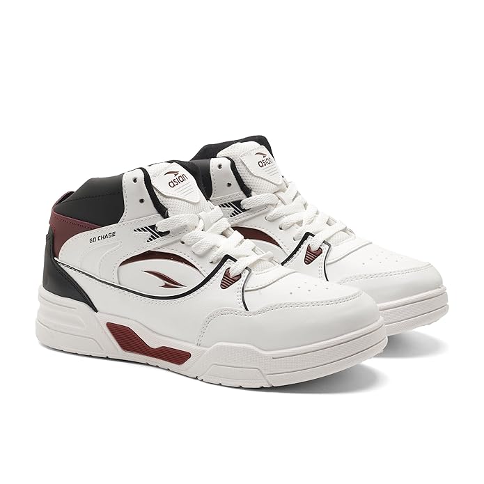 ASIAN Tango-11 Men’s High Top Sneakers | Stylish & Lightweight Lace-Up Shoes | Cushioned Sports Sneakers for Men | Best for Casual Outfits, Gym, Daily Use & Streetwear Looks