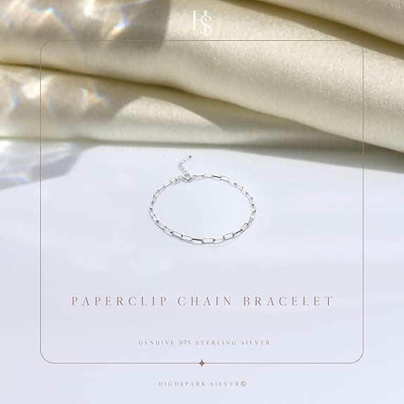 HighSpark 925 Silver Bracelets for Women | 92.5 Sterling Silver & Stunning Shine | Infinity Bracelet & Minimal Elegant Bracelets | Lovely Gift