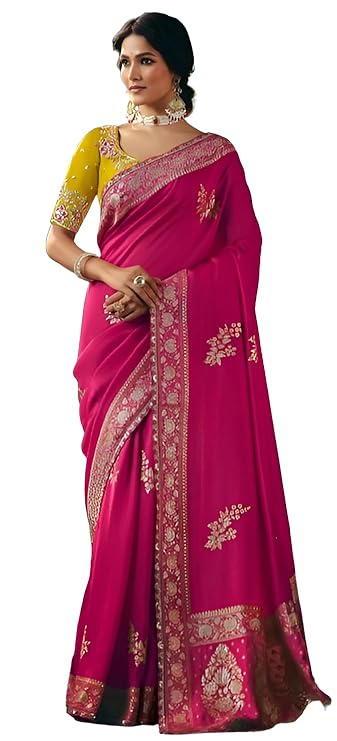 SHREENATH SADI CENTRE Pure Tissue Cotton Saree Lightweight Smooth Fabric with a Blouse Piece