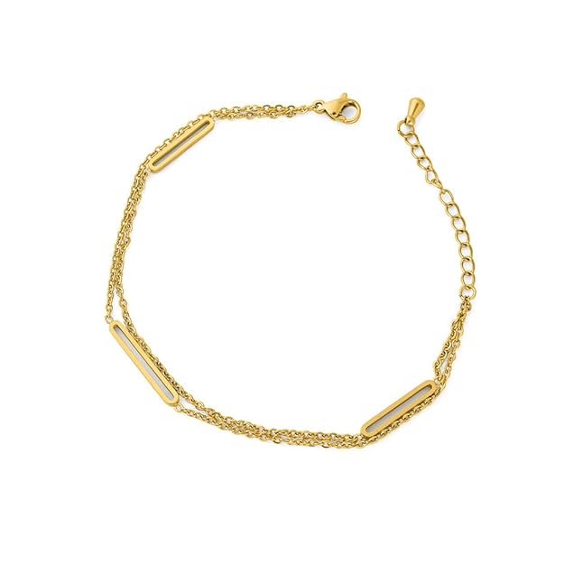 PALMONAS Bar Charm Bracelet for Women - Jewellery Gift for Girls & Women | Waterproof & Anti-Tarnish Bracelet, Stylish & Trendy Bracelets for Ladies