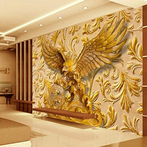 Avikalp Exclusive AWZ0159 3D Wallpaper Home Decor 3D Living Room Bedroom Relief Eagle Background Mural HD 3D Wallpaper[9 ft x 8 ft] / [274 cm x 244 cm]
