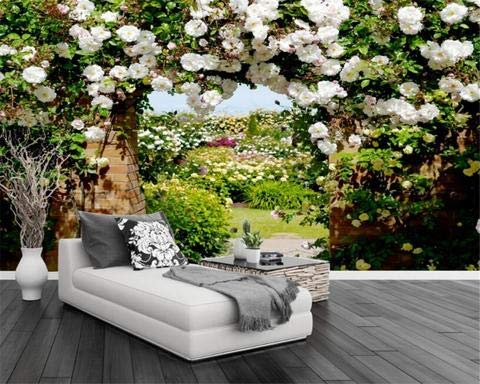 Avikalp Exclusive AWZ0088 Rose Garden Rose Hallway Flowers HD 3D Wallpaper[12 ft x 9 ft] / [366 cm x 274 cm]
