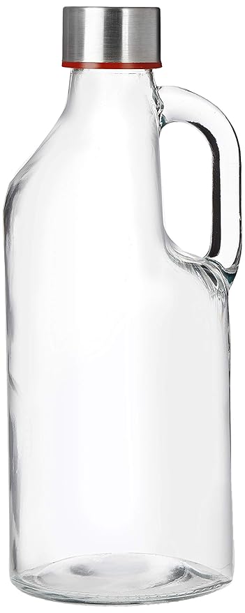Amazon Solimo Silica Glass Milk Bottle | 1 Litre | Transparent