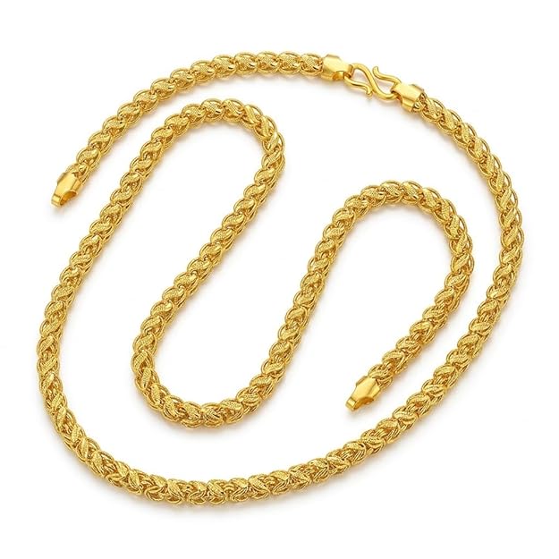 Ornaments Silvar Gifts Pure 22kt Gold Sem(Lotus,s) Chain Gold, Wt-10 Gram, Certified Original, Precious, Floral Design Gifting Purpose (Pack 01)