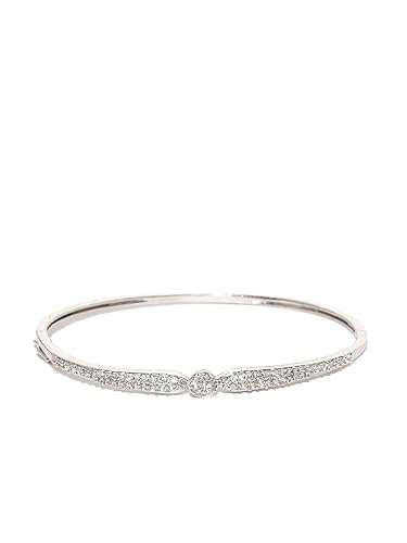 ZAVERI PEARLS Real Diamond Look Rhodium Plated Beautiful Bracelet ZPFK5565