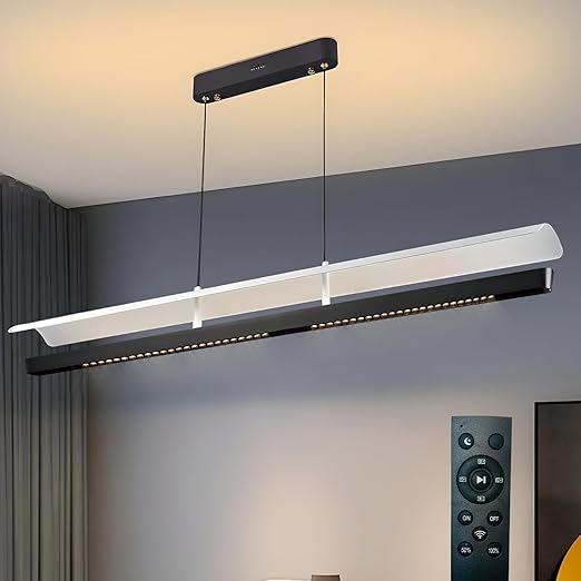 Smartway® Verlin 73 Watt Linear LED Aluminium Pendant Light with Remote Control | Laser COB Hanging Ceiling Lamp | Office Desk, & Home Decor Lighting | 3 Color Modes-1 Year Warranty