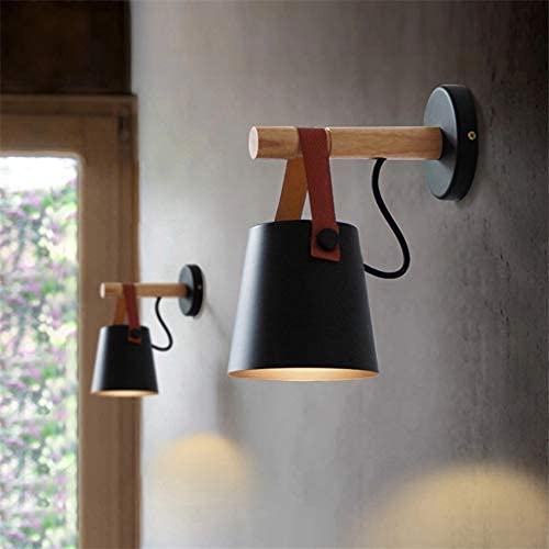 Smartway - Black Leather LED Wall Lamp | Modern Decorative Light for Living Room, Bedroom, Bedside & Kids Room | Stylish Home Decor | 1-Year Warranty