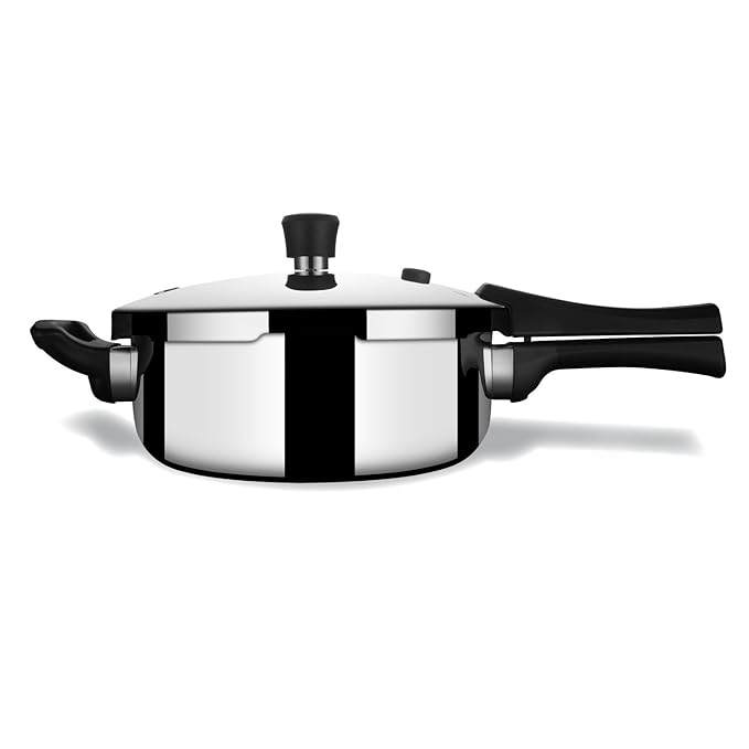 Stahl Xpress Triply 3.5 L Triply Pressure Cooker Pan, Induction Cooker, Outer Lid Pressure Cooker, Induction & Gas Stove Compatible, 5 Years Warranty