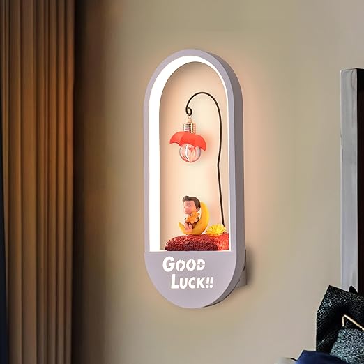 Smartway Welcome 10 Watt Modern LED Wall Lamp | 3 Light Modes (Warm, Natural & Cool White) | Decorative Wall Light for Kids Room, Living Room, Bedroom & Bedside Home Decor