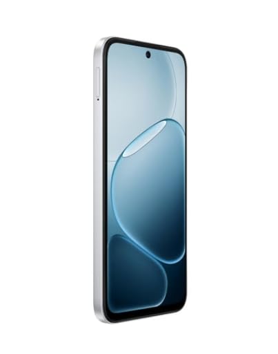 OPPO K14 5G Smartphone, Prism White, 6GB RAM, 128GB Storage, 7000 mAh Battery, 45W Fast Charge
