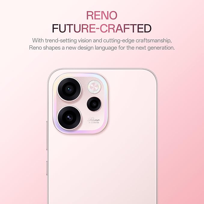 Oppo Reno15c 5G (Afterglow Pink, 12GB RAM, 256GB Storage) with No Cost EMI/Additional Exchange Offers