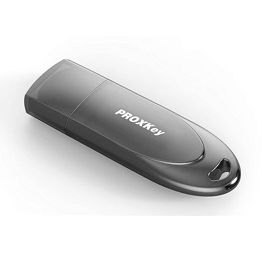 Prox.Key USB Digital Signature Token, Plug & Play, Smoke Black, with Name Tag Keychain (Pack of 2)