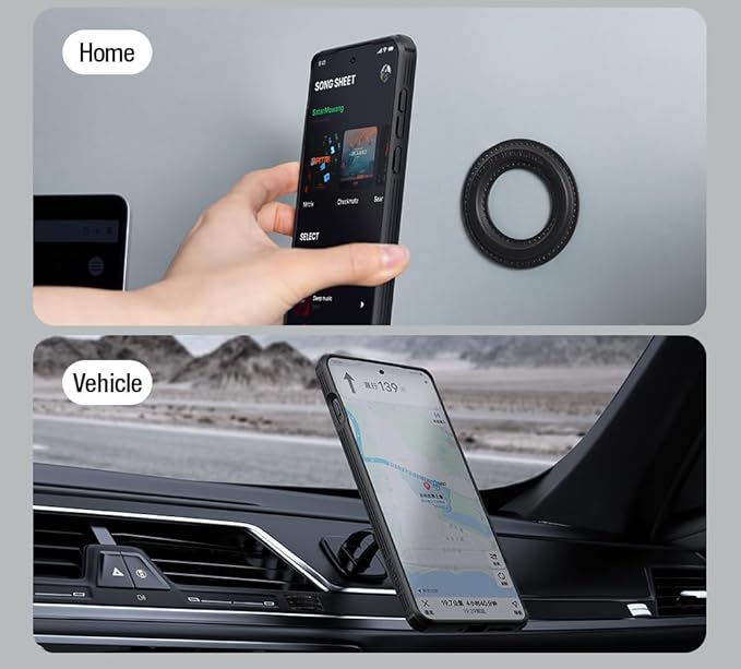 for Oppo Find X8 5G Case with Camera Lens Cover Protector, Magnetic Series PC+TPU Shockproof Phone Cover with Kickstand Cover Protect Privacy, Anti Spy Armor for Oppo Find X8 (Black)