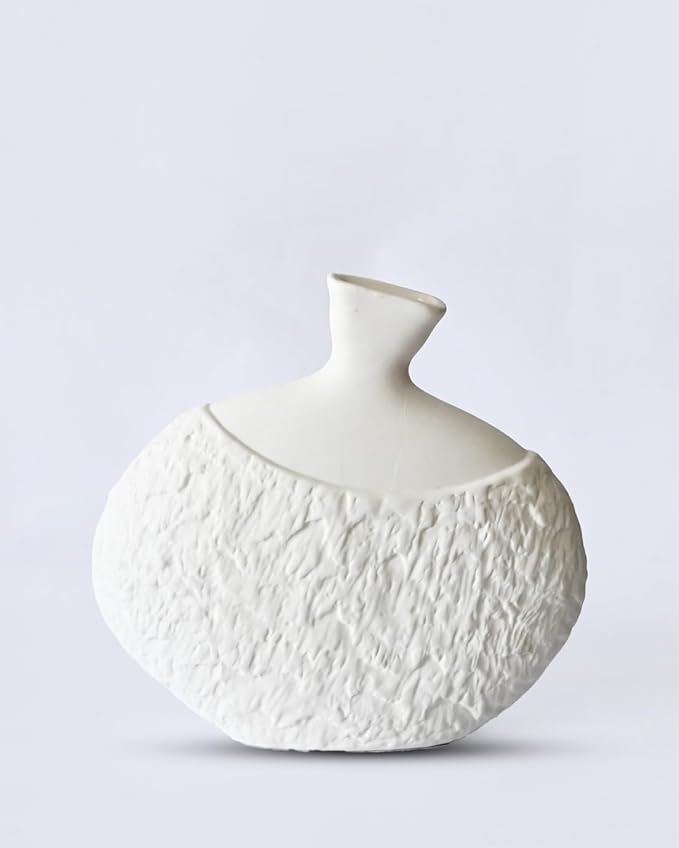 Blooming Floret Ceramic Vase for Home Decoration | Modern Centerpiece for Flowers | Perfect for Gifting, Living Room, Bedroom, and Office