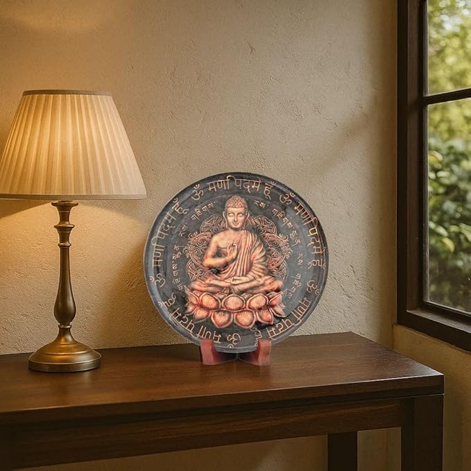RITUALISTIC Nirvana Wall Plate for Home Decoration with 10 Inch Stand | Wall Arts For Living Room, Bedroom and Office Decor | Aesthetic Room Decor Items | Wall Hanging Showpiece | Home Décor