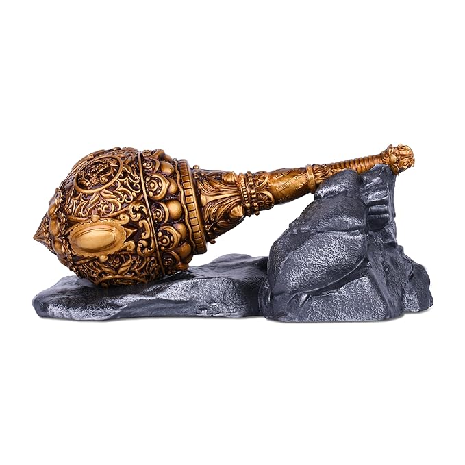 Artarium Hanuman Ji Gada Bajrang Bali Gada Hanuman Sota Decorative Showpiece for Car Dashboard Pooja Room Decoration Home Decor Living Room Office Decoration & Gifting (Hanuman Gada 4 Inch)