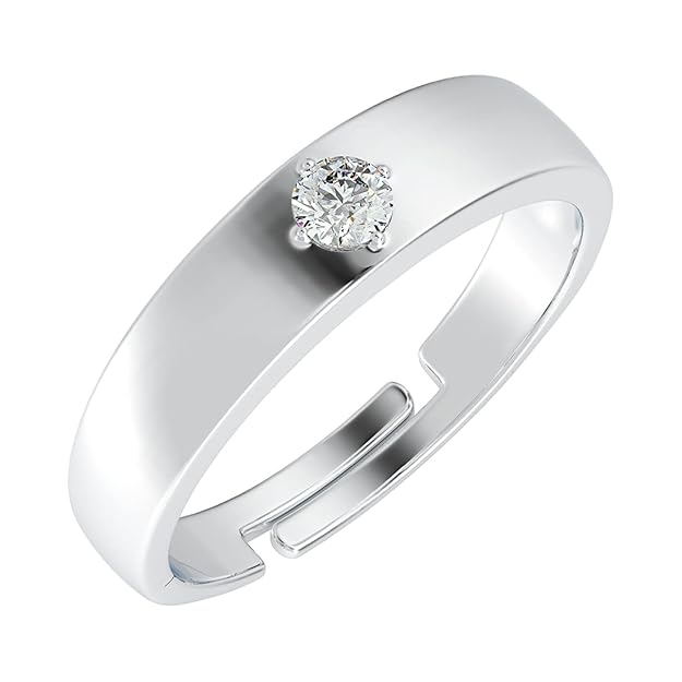 CLARA Pure 925 Sterling Silver Nario Adjustable Ring | Gift for Men and Boys | Partial Matte Finish