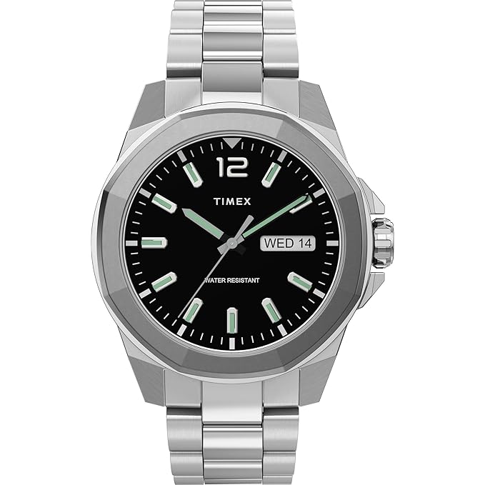 TIMEX Octogonal 44mm Black Dial Analog Men Watch - TW2U14700UJ
