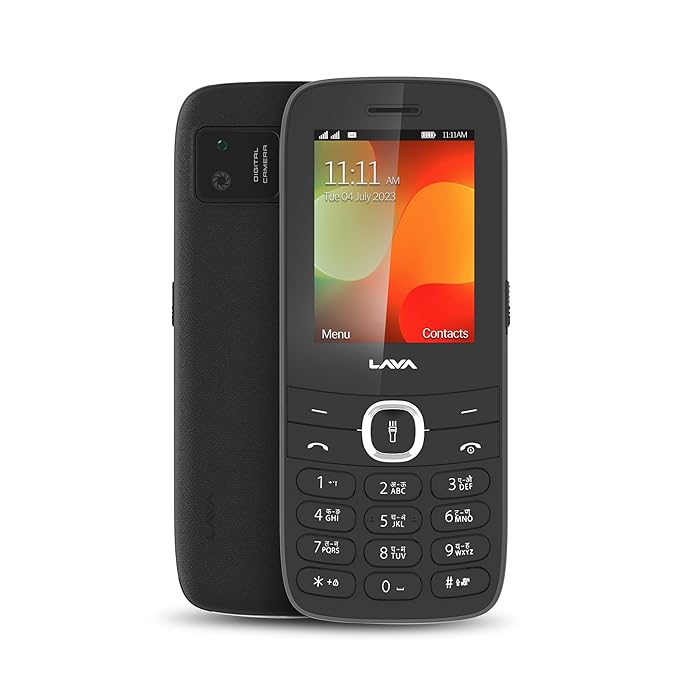 Lava A7 Torch+ Dual Sim Keypad Mobile Phone (with Instant Slide Torch)| 2.4" Big Display | Powerful Battery Backup | Vibration Alert | Camera | Wireless FM & Bluetooth | Black