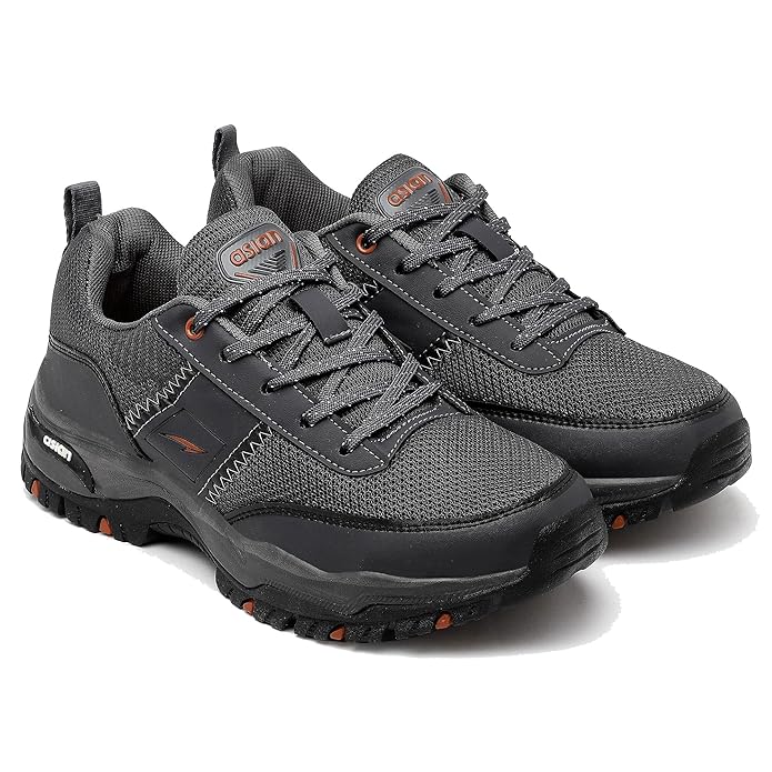 ASIAN Men's Everest-02 Sports Trekking & Hiking,Walking Shoes with Rubber Outsole & Memory Foam Insole Lace-Up Shoes for Men's & Boy's