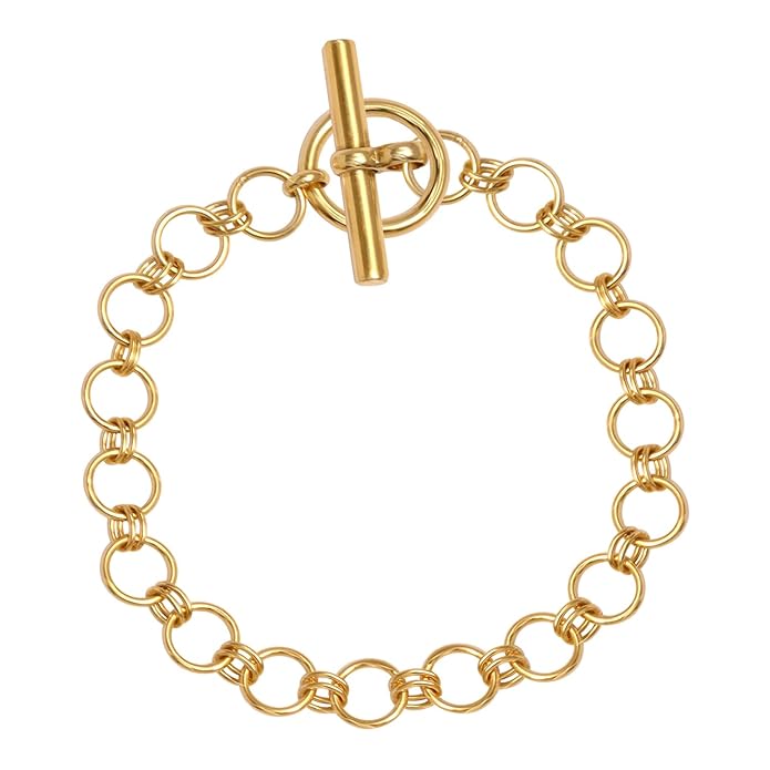 TRUESILVER ACPL 925 Sterling Silver Bracelet for Women | BIS Hallmarked T-Bar Interlock Link Chain Bracelets Gift for Anniversary Wedding Birthday