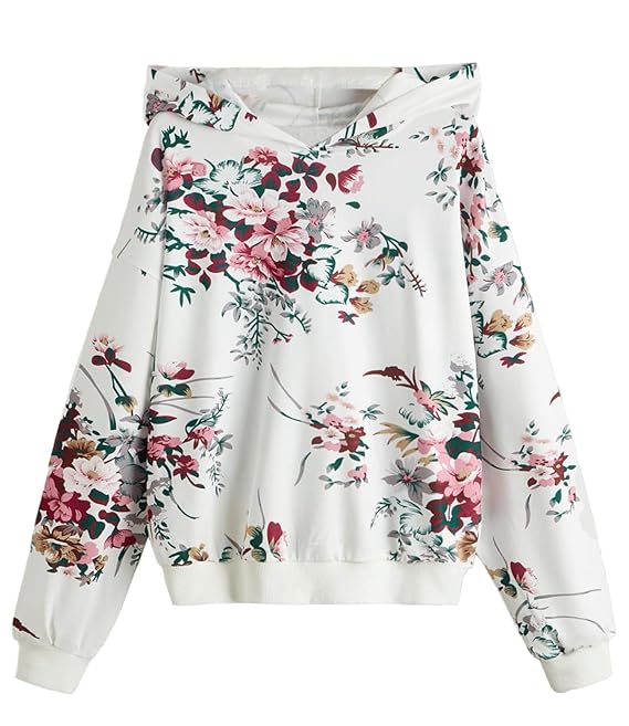 TOPLOT Women's Wool Blend Printed Hoodie with Hooded Neck & Women Stylish Full Sleeves Regular Fit Hoodie for Winter (5132)