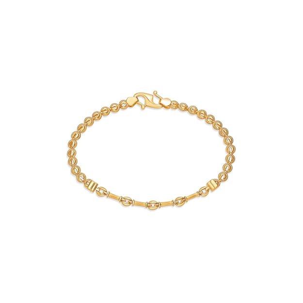 P.N.Gadgil Jewellers 22 Karat (916) Yellow Gold Stellar Strand Flexible Bracelet For Women GBRT06