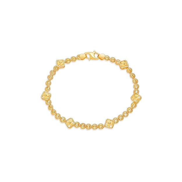 P.N.Gadgil Jewellers 22 Karat (916) Yellow Gold Nectar Flexible Bracelet For Women GBRT02