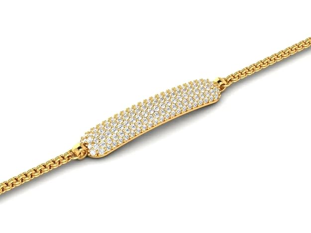 Auroras Chain Gold Diamond Bracelet 18k Vermeil Gold Plated 925 Silver with LabGrown Diamonds