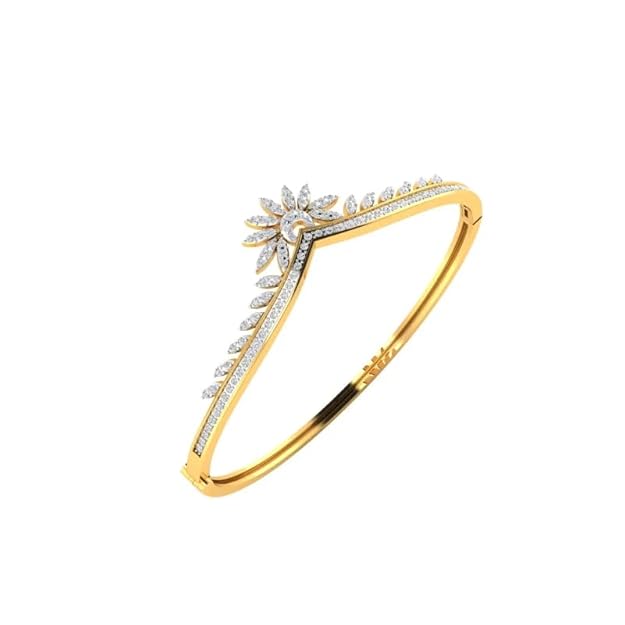 Cosmic Delight Diamond Gold Bracelet 18k Vermeil Gold Plated 925 Silver with LabGrown Diamonds