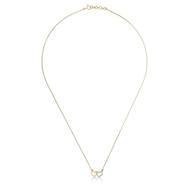 P.N.Gadgil Jewellers 14 Karat Yellow Gold & Diamond Certified Gold Modern Necklace For Women KLP0758 IJ-SI